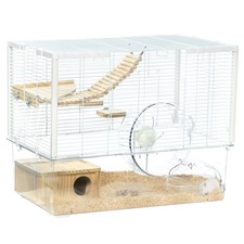 PawHut Hamster Cage w/ Exercise Wheel, Refurbished
