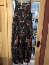 Ladies Blue Floral Slip On Maxi Dress Size 4XL