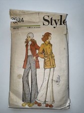 Style 3624 Pattern Misses’ Cost And Trousers Size 10 Vintage