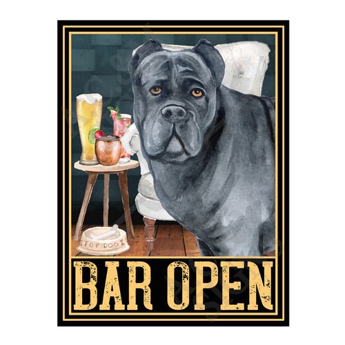 Bar open metal - open,