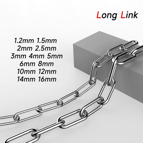 Stainless steel long link - long,