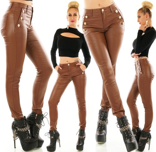 Women skinny faux leather - women's,