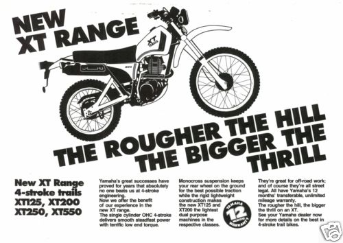 Yamaha brochure xt550 xt250 - yamaha,