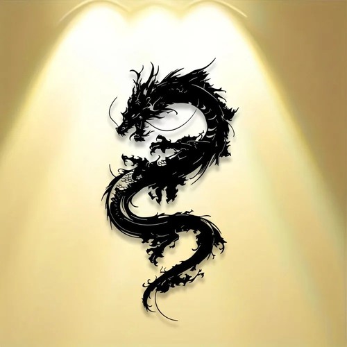Vintage dragon metal wall art - metal,