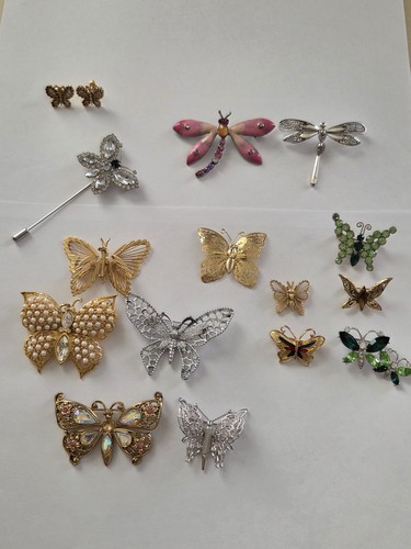 Vintage butterfly brooches - vintage,
