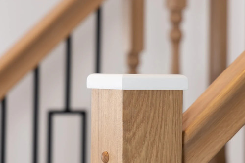 Square flat newel cap - square,