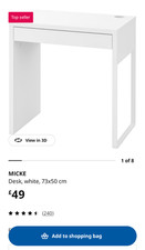 IKEA MICKE Desk - White 73 x