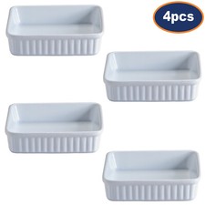 Baking Dish 16cm Classic Ceramic Square Server Pies Roasting Oven Bakeware 4pcs