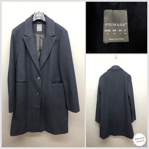 Primark women long navy coat - navy,