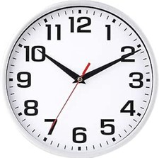 Wall Clock Modern Kitchen Small Silent Analog Round Simple Quiet Quartz Black Wa