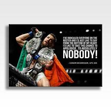 CONOR MCGREGOR UFC 205 QUOTE MMA CANVAS Print Poster Wall Art 30x20" CANVAS