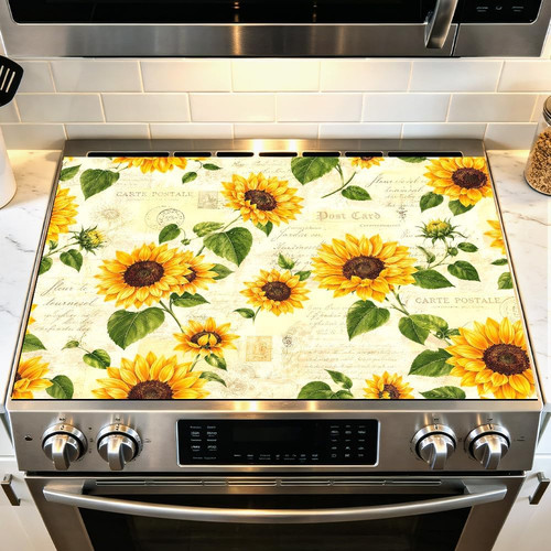 Vintage sunflower stove top - stove,