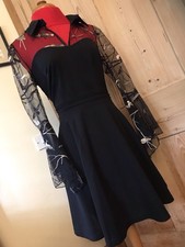 BLACK EVENING DRESS GOLD NET