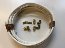 9 Meters White Plastic Coated 10mm Copper Pipe &fittings for Heating Oil VAT INV