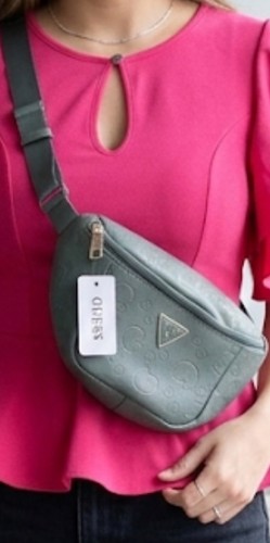 Guess gray logo belt bag - guess,