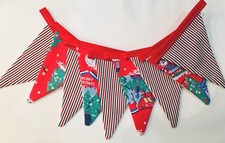 CATH KIDSTON HANDMADE  CHRISTMAS BUNTING 2.1 FUNFAIR & CANDY STRIPED RARE PRINT