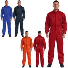 Mens Coveralls Wear Resistant Bodysuit Heavy Duty Overalls Cotton Work Boiler