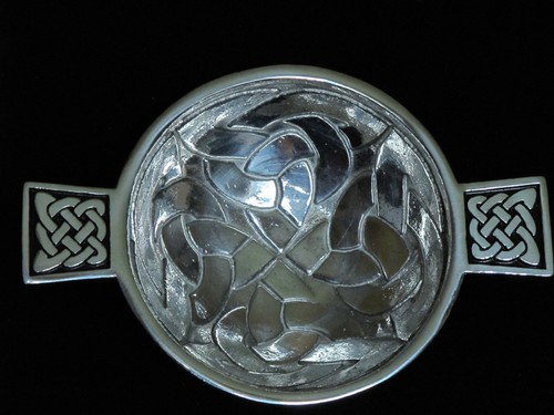 Solid pewter quaich bowl - pewter,