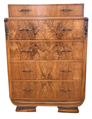 Art deco walnut - , chest