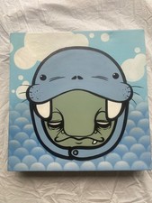 Walrus Boy : by AMP, original canvas , not Banksy , D face , invader  
