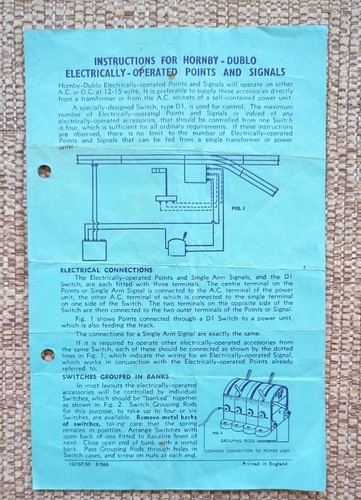 Instruction sheet for hornby - instruction,