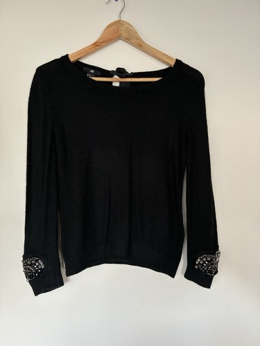 Black angora wool jumper - h&m,