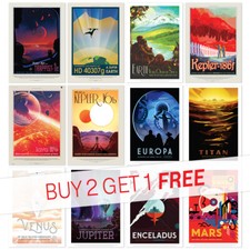 NASA SPACE TRAVEL POSTERS Wall