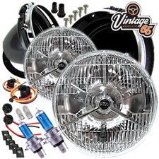 Austin Mini Lucas Style P700 7" Sealed Beam Halogen Conversion Headlight Kit