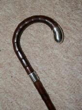 Antique 'SHREWSBURY Eaton Mascott Hall' J.Cavan Walking Stick W/ H/m Silver 1907