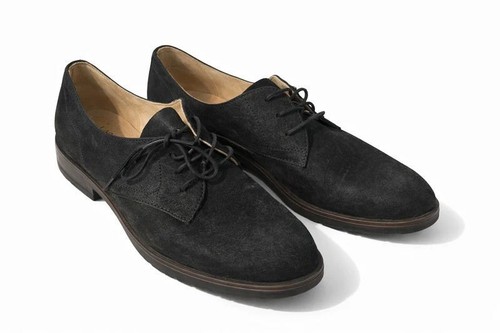 Black lasocki derby shoes made - lasocki,