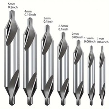 7Pcs HSS Center Drill Bit Set