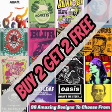 Vintage Rock Band Music Posters Prints Gifts Wall Art Home Decor