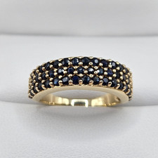 9ct Gold Sapphire cluster band