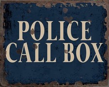 Police Call Box  Metal Sign