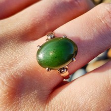 Vintage 14ct Gold Nephrite
