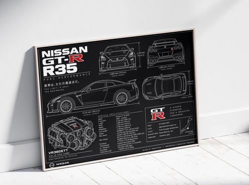 Nissan gtr car poster - 35,