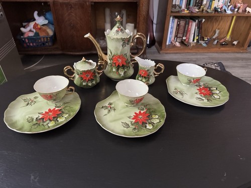 Lefton china poinsettia - lefton,