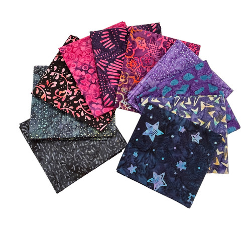 Batik black pink purple - batik, &