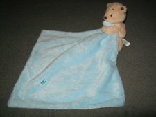 Tesco Cuddle Me Teddy Bear Blue Blanket Soft Hug Toy.