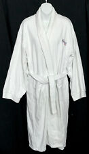 LIDDELL unisex L SPA NATUREL FITNESS towelling DRESSING GOWN bath robe WHITE vgc