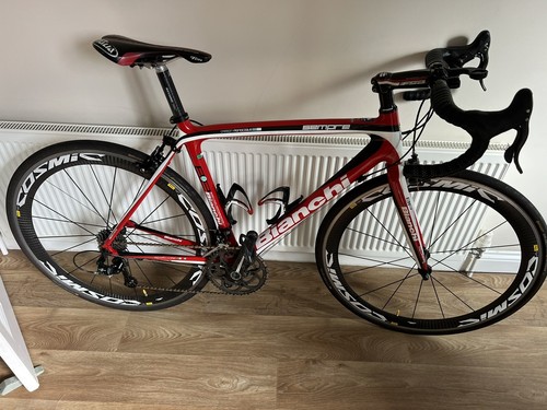 Bianchi carbon fibre road bike - carbon,