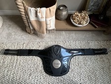 Prestige Pro Tech Long Leather Stud Guard Girth black 140cm belly protector