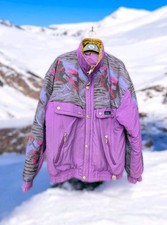 Vintage Campri Racer 1990's Full Zip Bomber Ski Jacket Mens Large Retro Purple