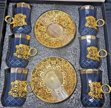 Stunning Turkish Tea Set of 6