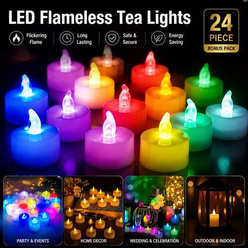 Led flameless tea lights - tea,