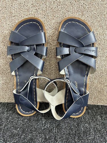 Salt water navy blue leather - water,