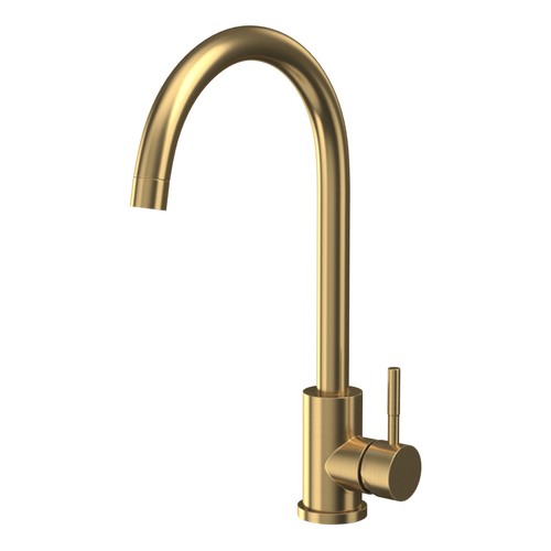 Brushed brass mixer - mixer, tap