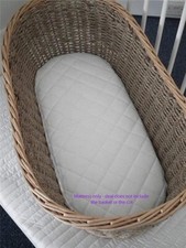 DELUXE SAFETY MATTRESS Compatible to I CANDY PEACH CARRYCOT QUILTED  28.5 x 72CM