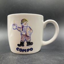 Compo Holmfirth small ceramic mug the wrinkled stocking 7.4cm tall