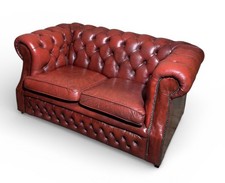 LEATHER CHESTERFIELD SOFA OX